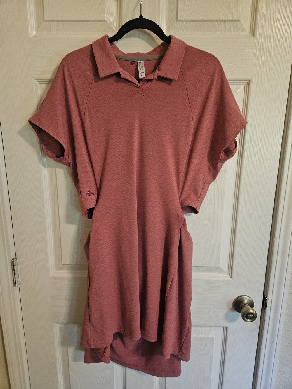 adidas Dusty Rose Polo-Style Mini Dress